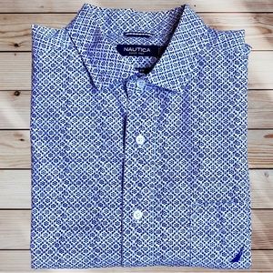 Guy’s Nautica Blue Dress/Sport Shirt Sz L